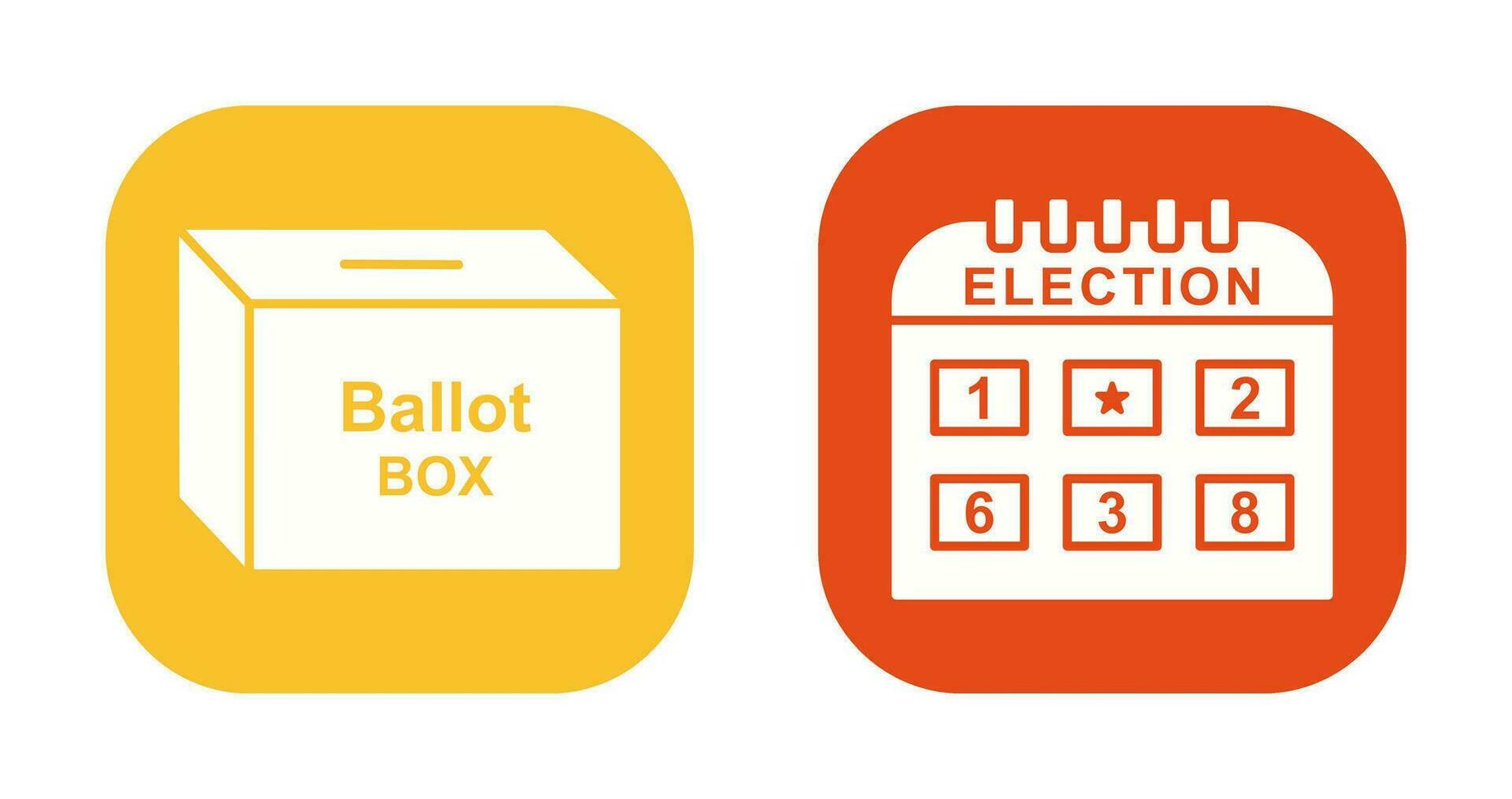 Ballot Box and Election day Icon vector