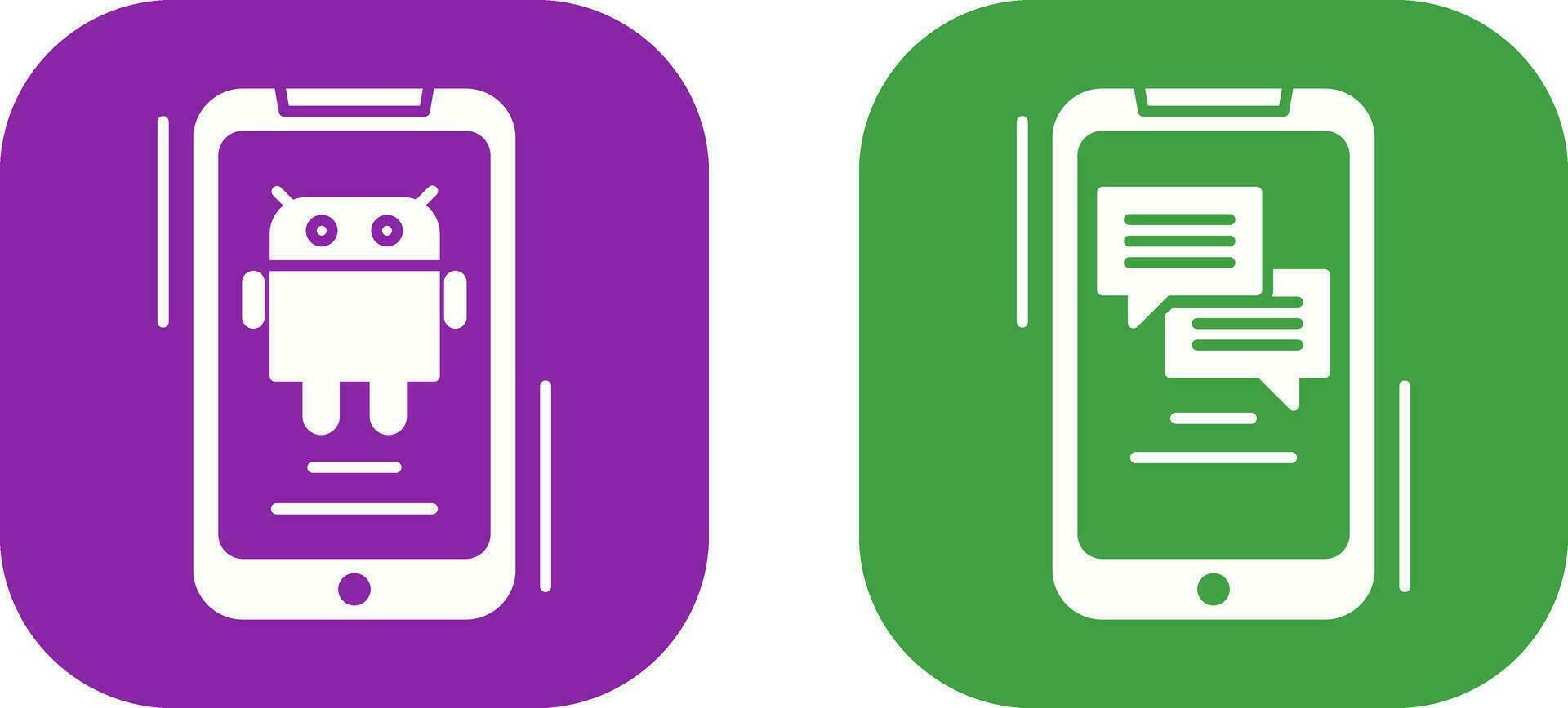 Android and Text Icon vector