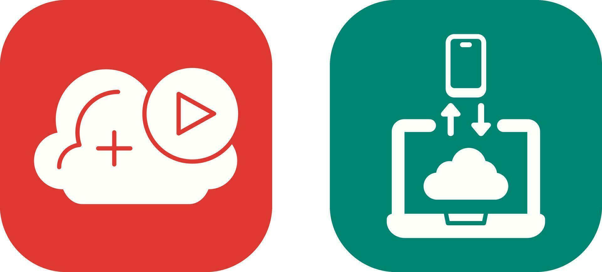 Video and Data Transfer Icon vector