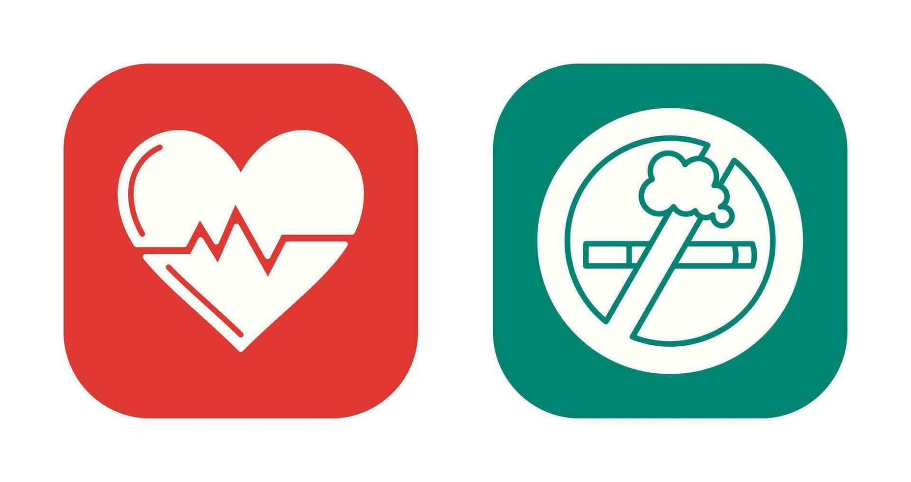 Health and No Smoking Icon vector