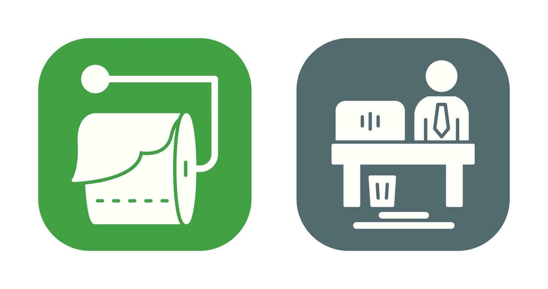 Tissue Roll and Worker Icon vector