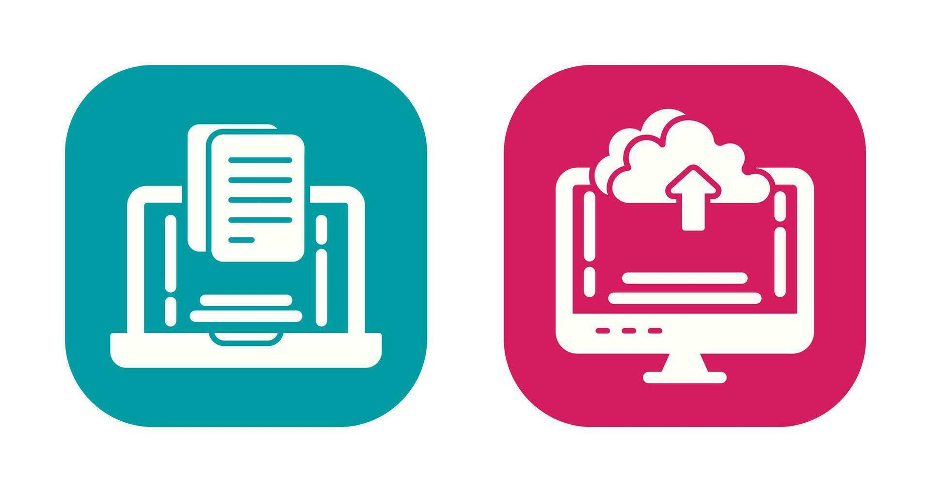Document and Upload Icon vector