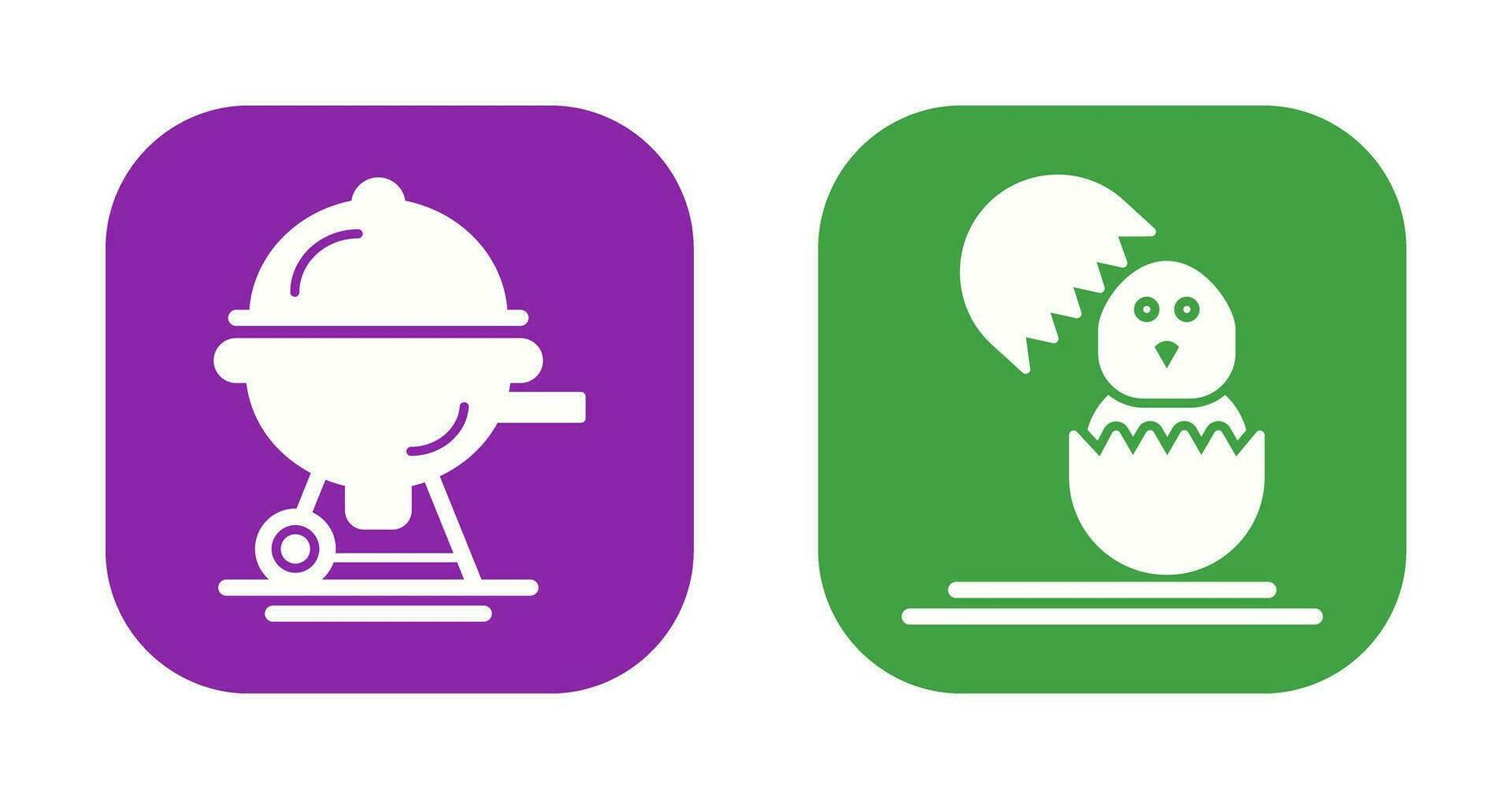 Barbecue and Chick Icon vector