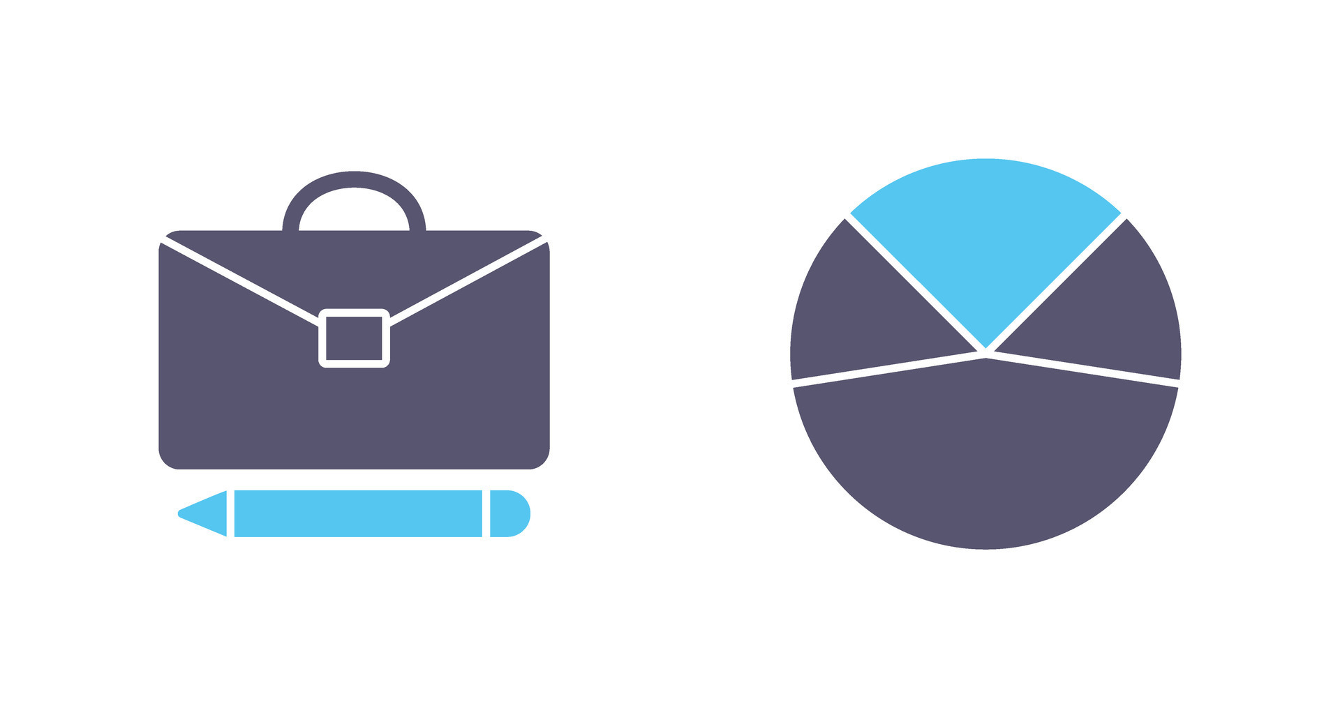 briefcase and pie chart analysis Icon 32666527 Vector Art at Vecteezy