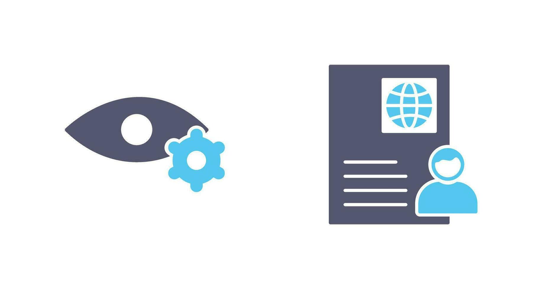 view setting and global profile Icon vector