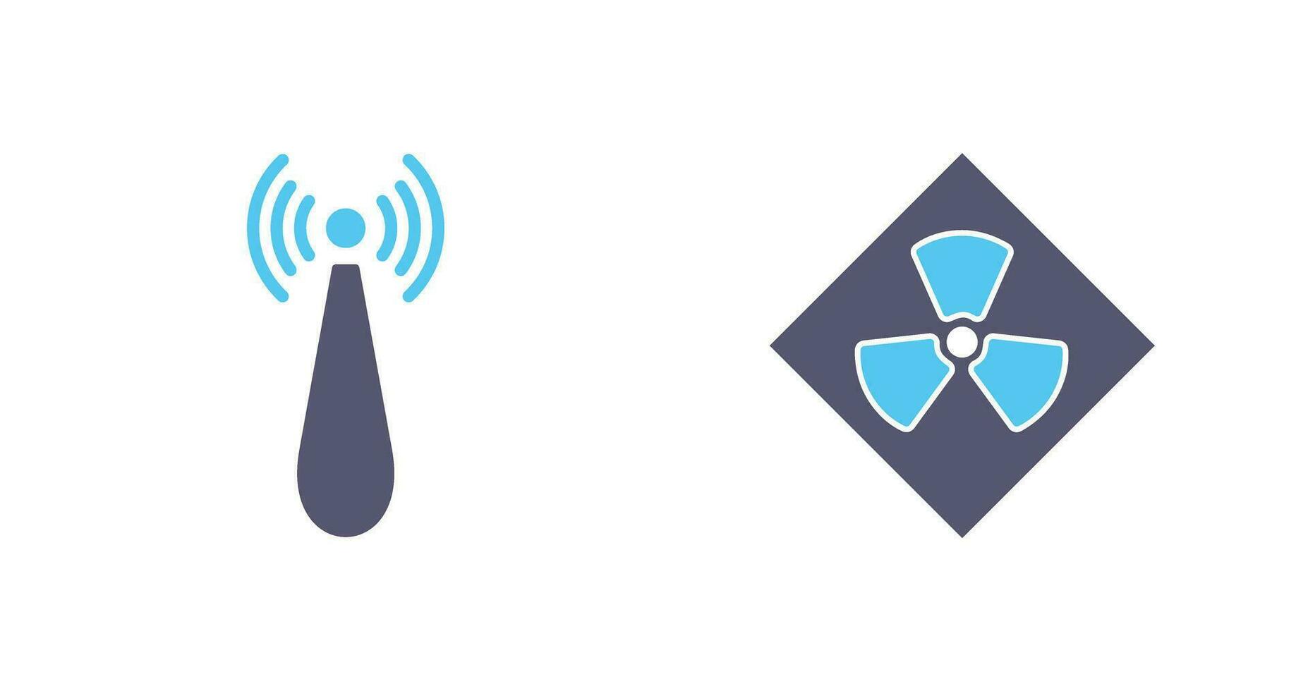 non ionizing radiation and radiation Icon vector