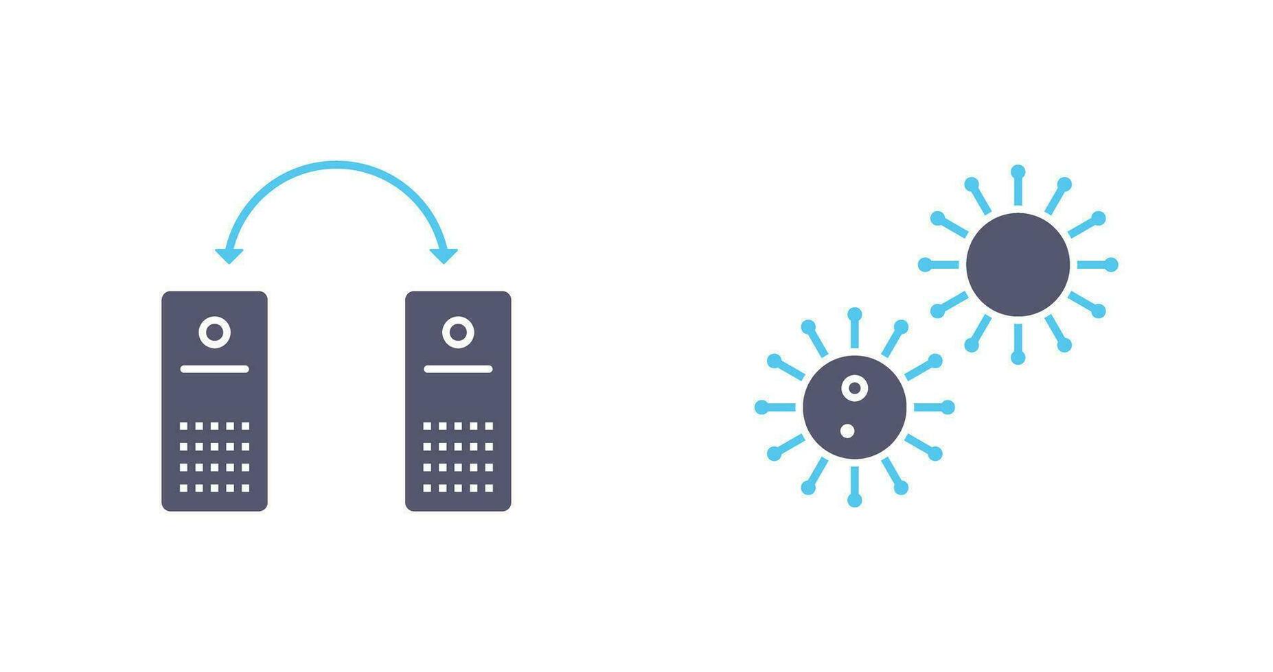 virus and network files  Icon vector