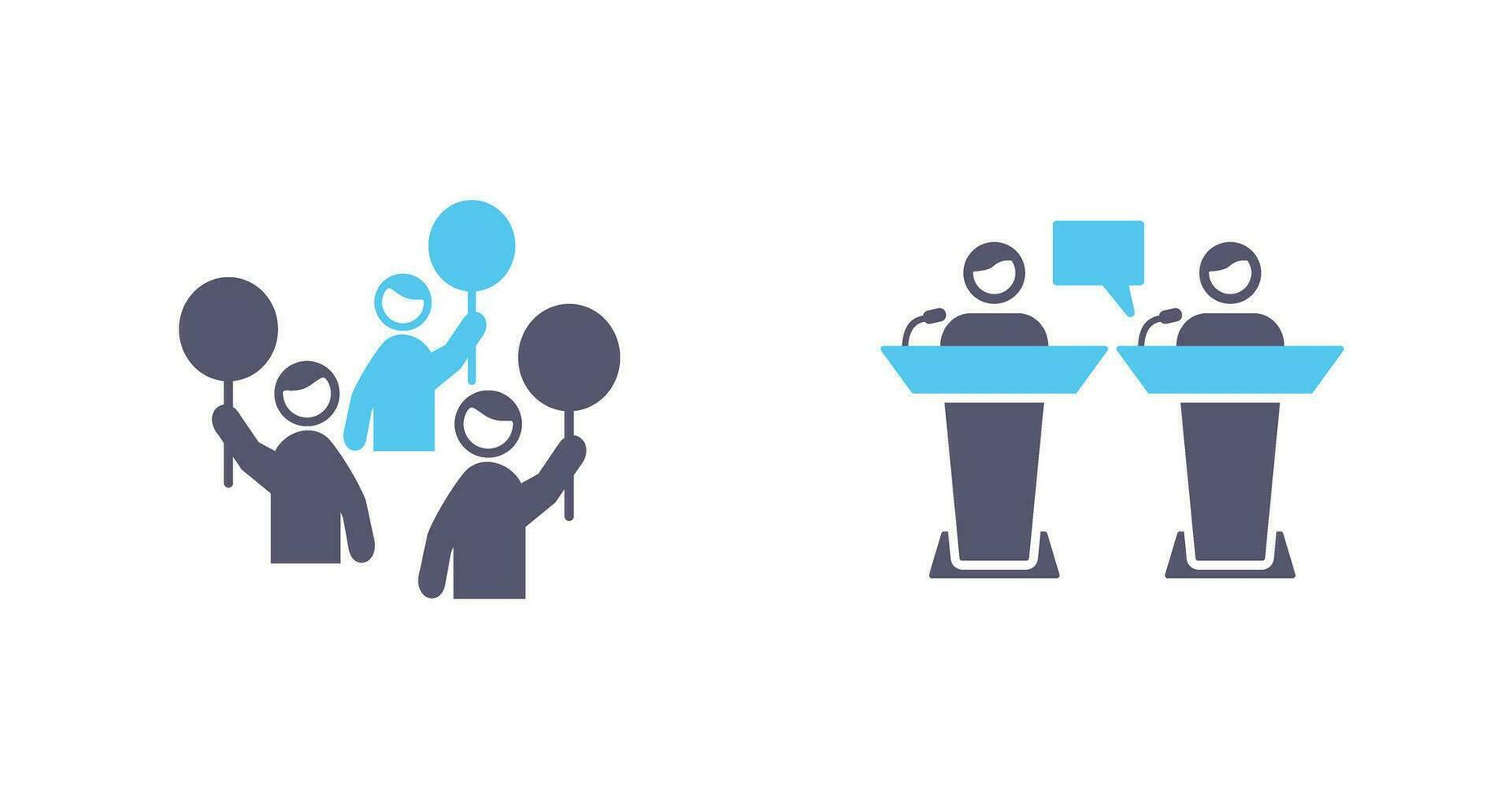 Protest and Debate Icon vector