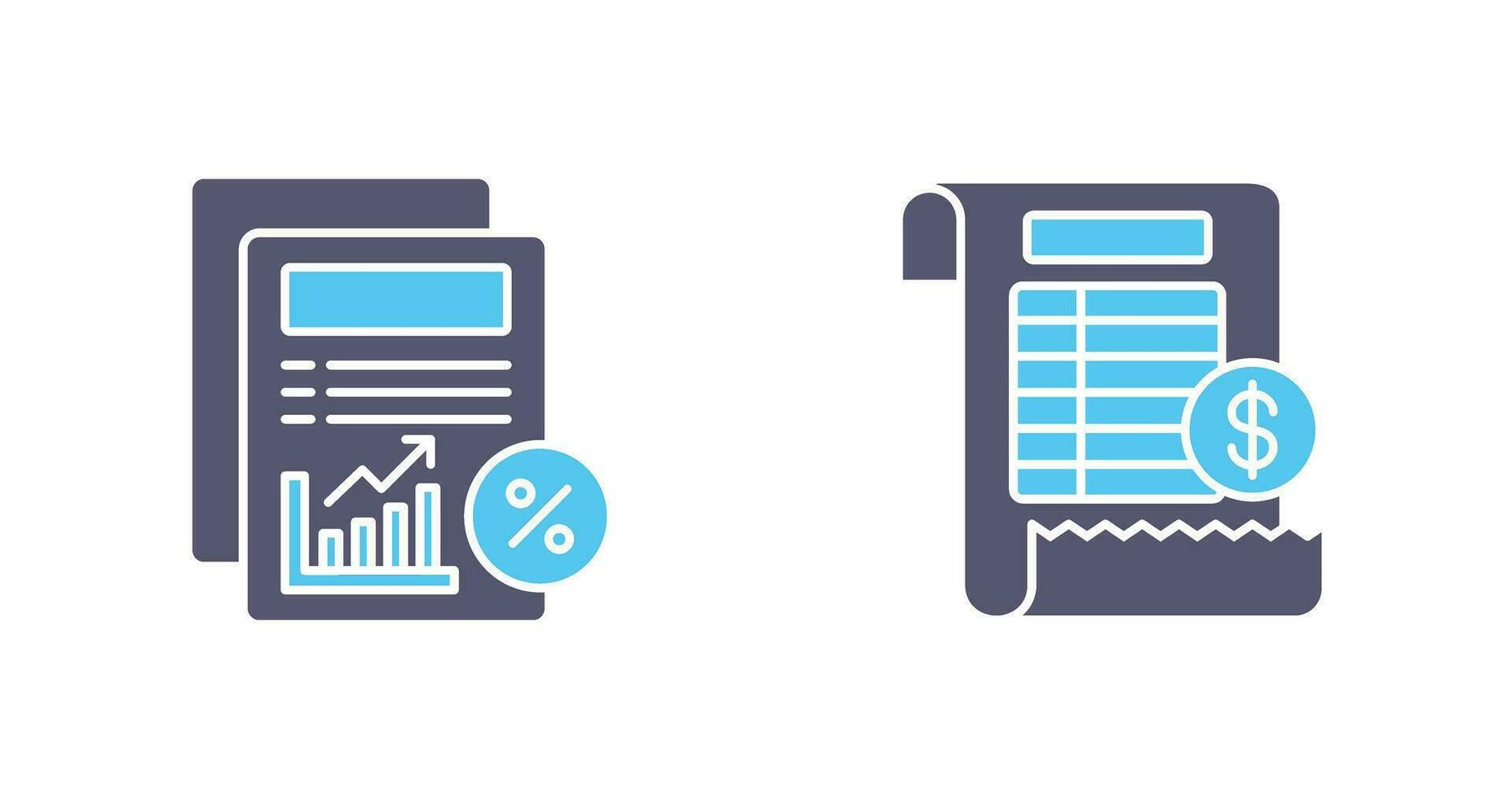 Report and Bill Icon vector