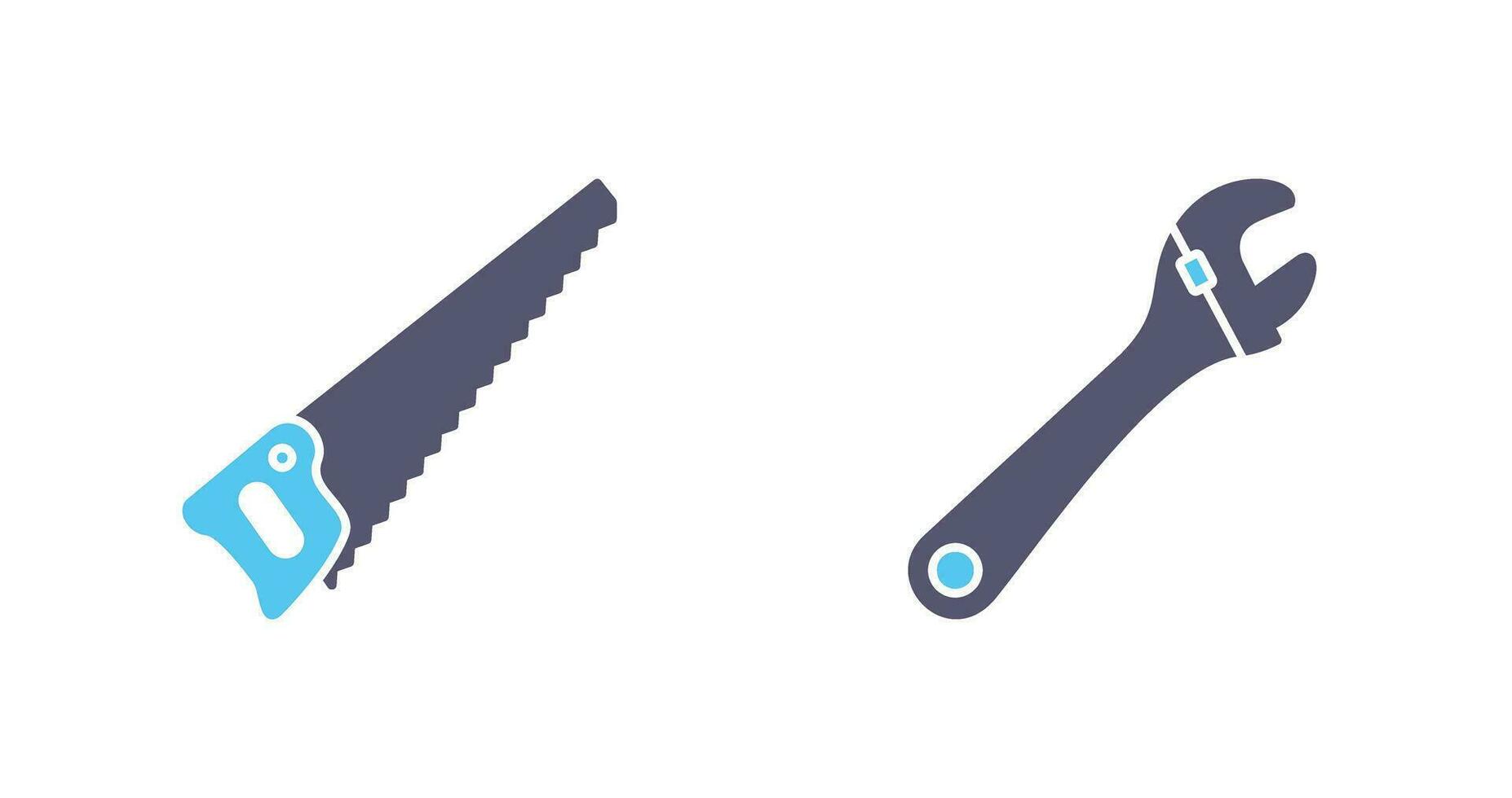 Saw and Wrench Icon vector