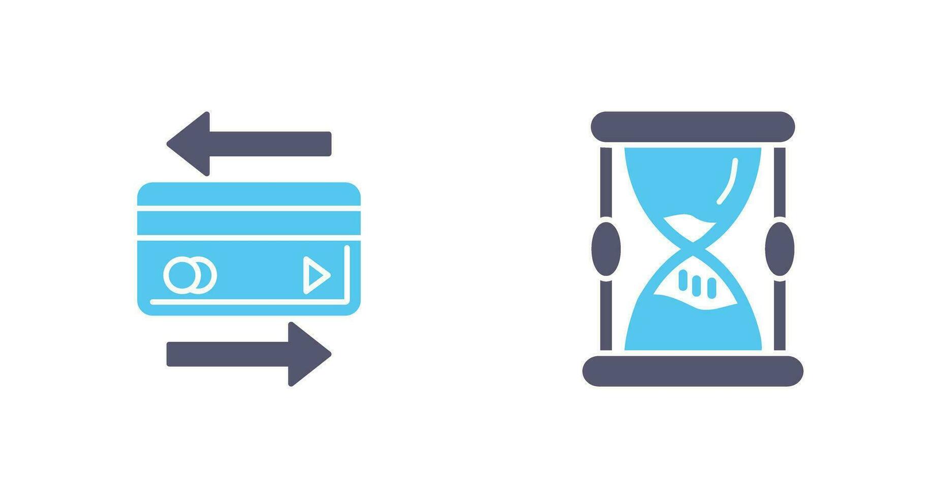 Transaction and Hourglass Icon vector