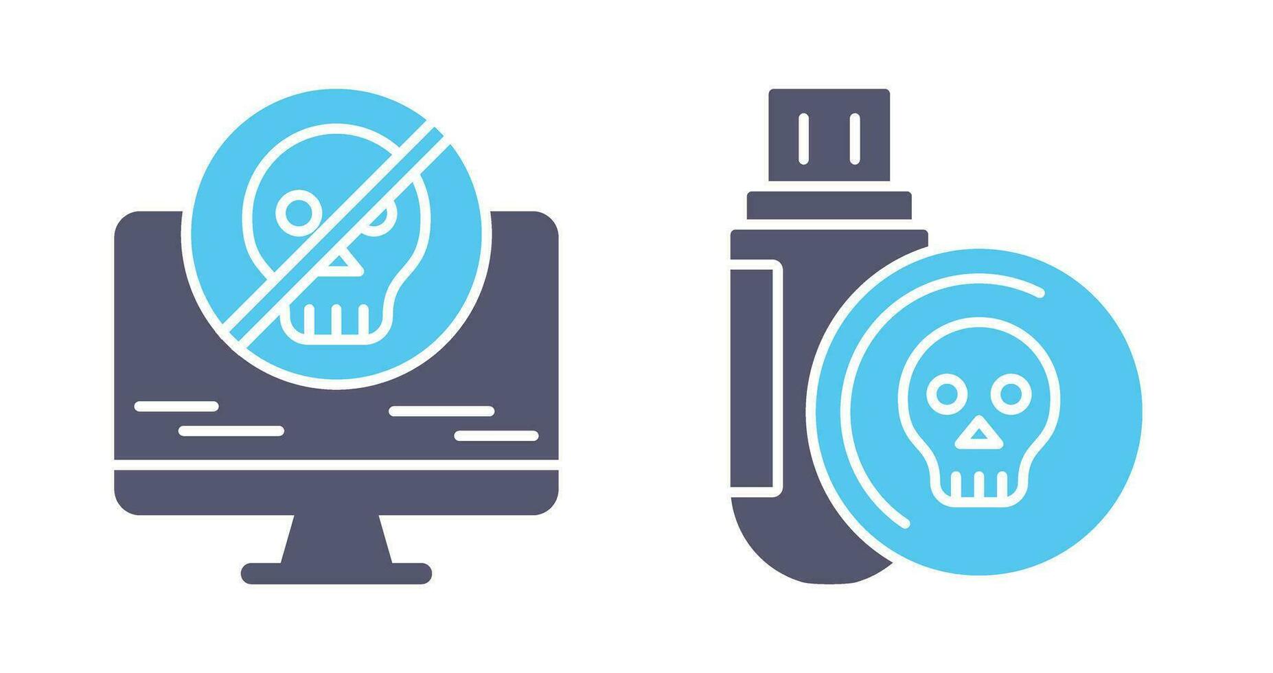 Antivirus and Infected Icon vector