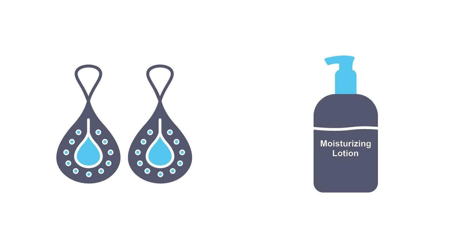 Earring and Lotion Icon vector