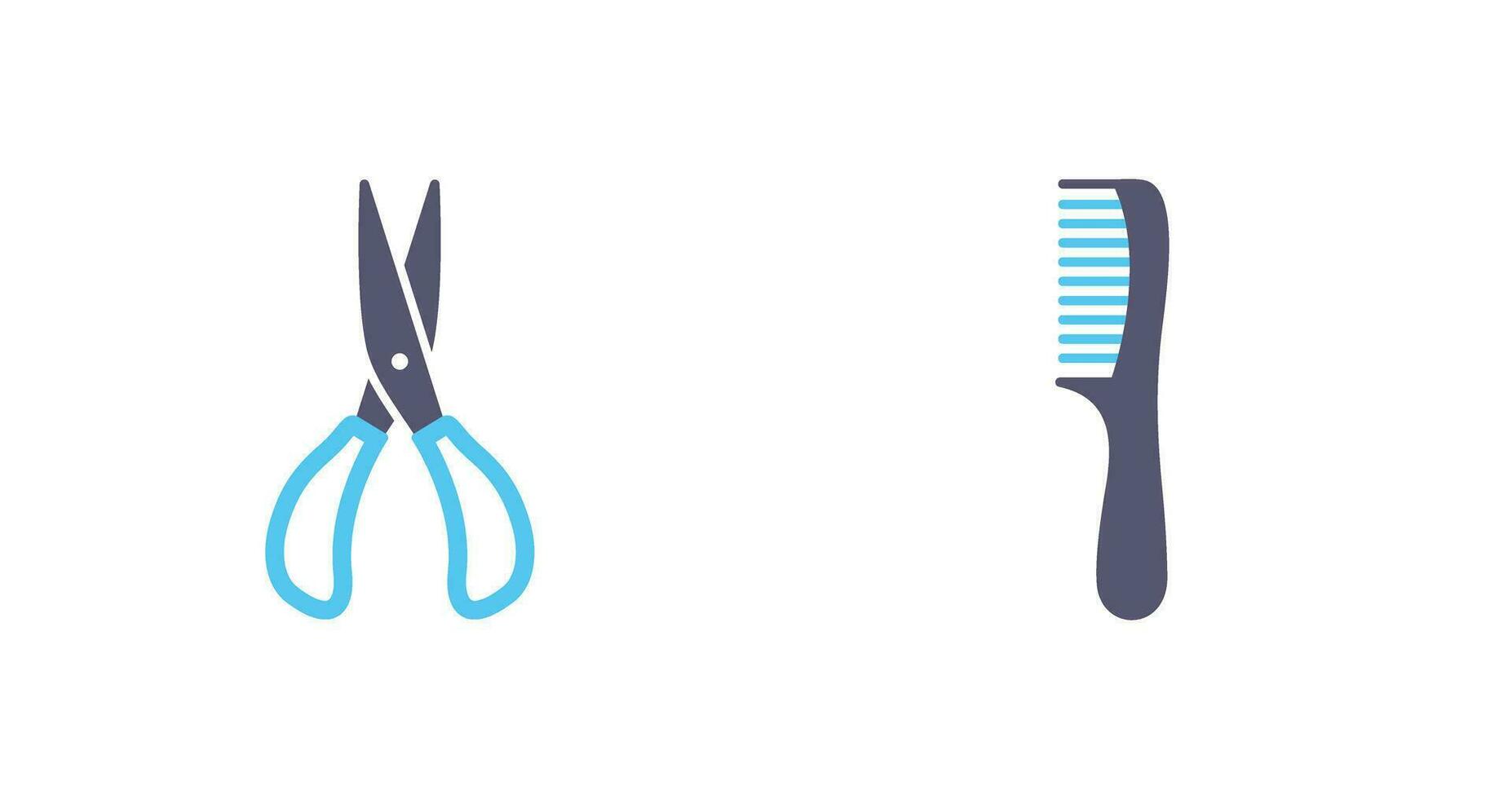 Scissor and Comb Icon vector
