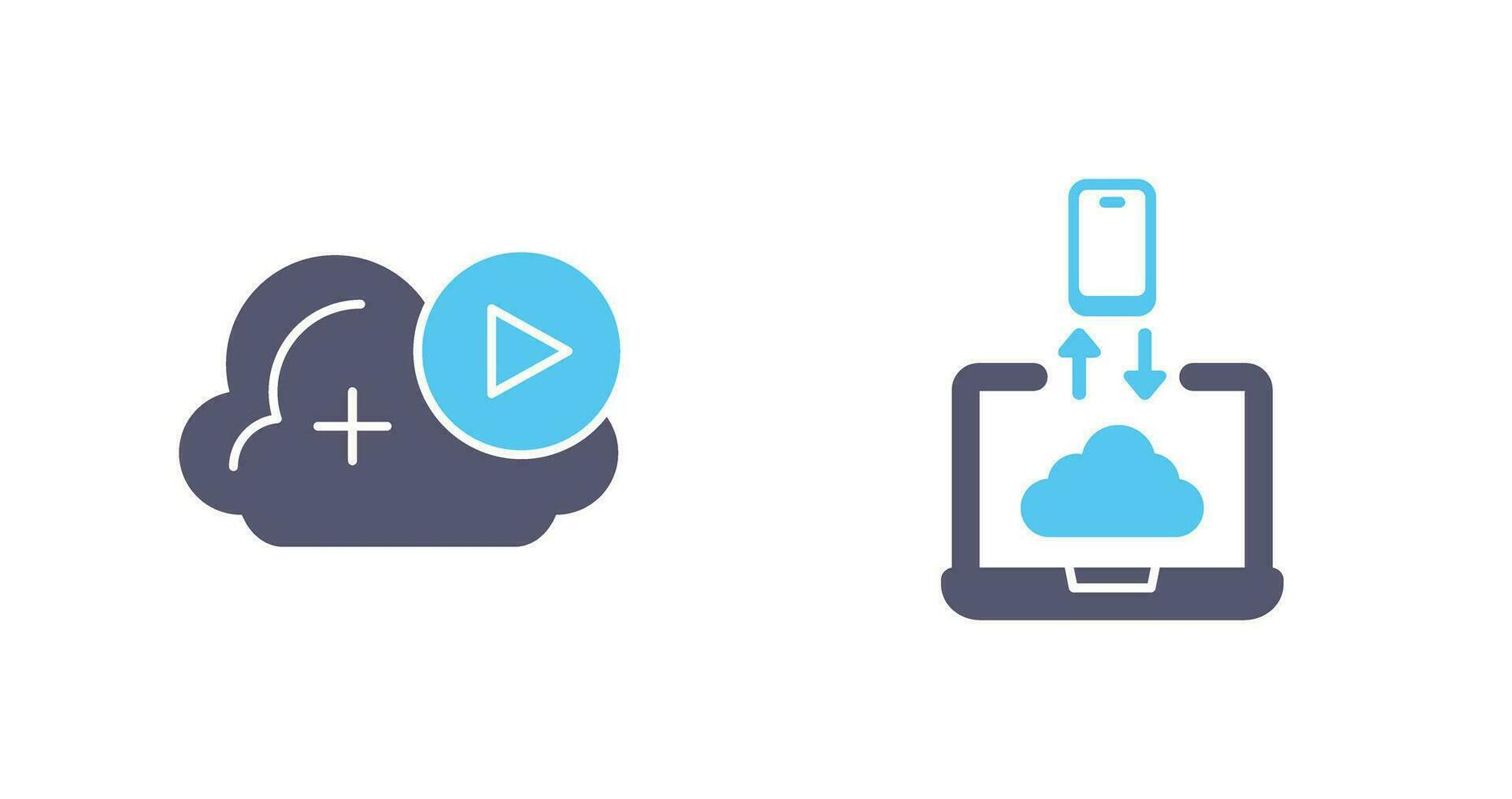 Video and Data Transfer Icon vector