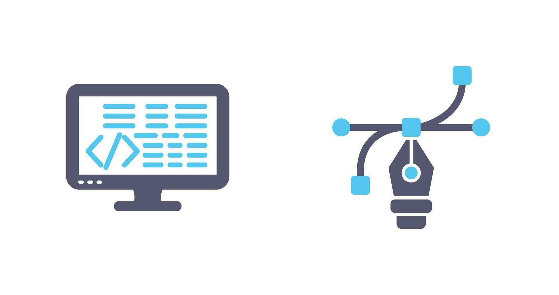 codificación y vector icono