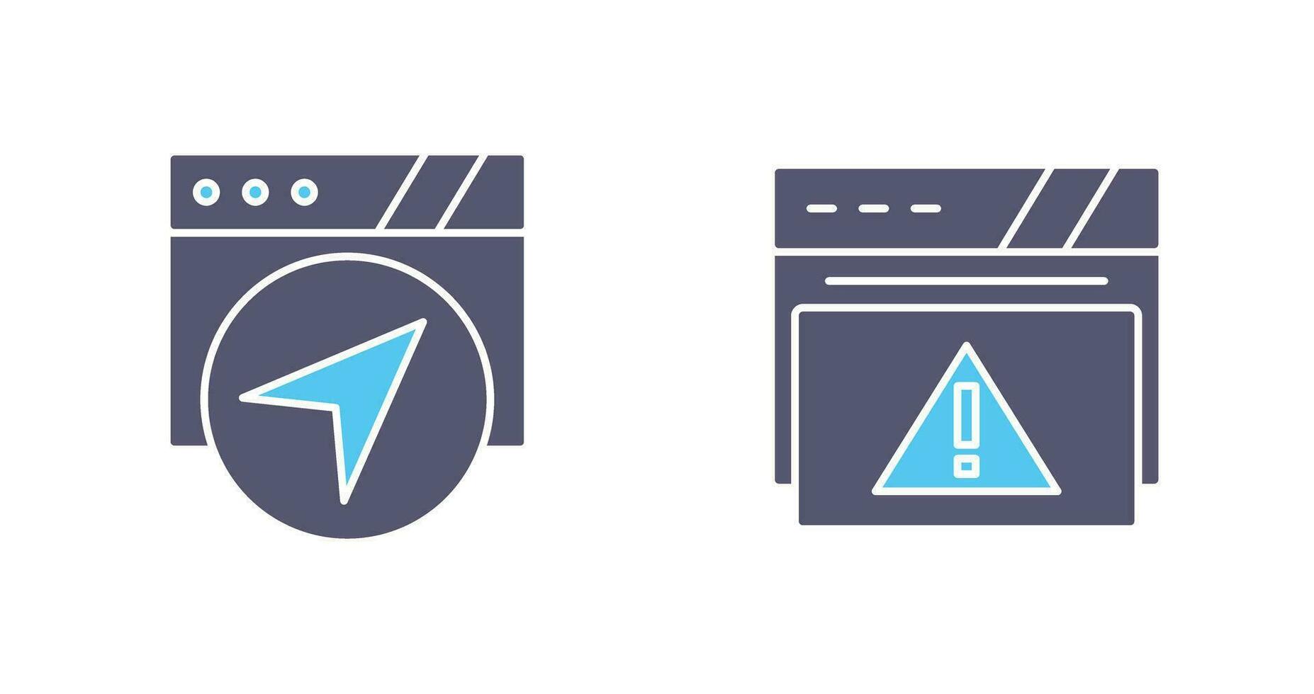 Navigation and Alert Icon vector