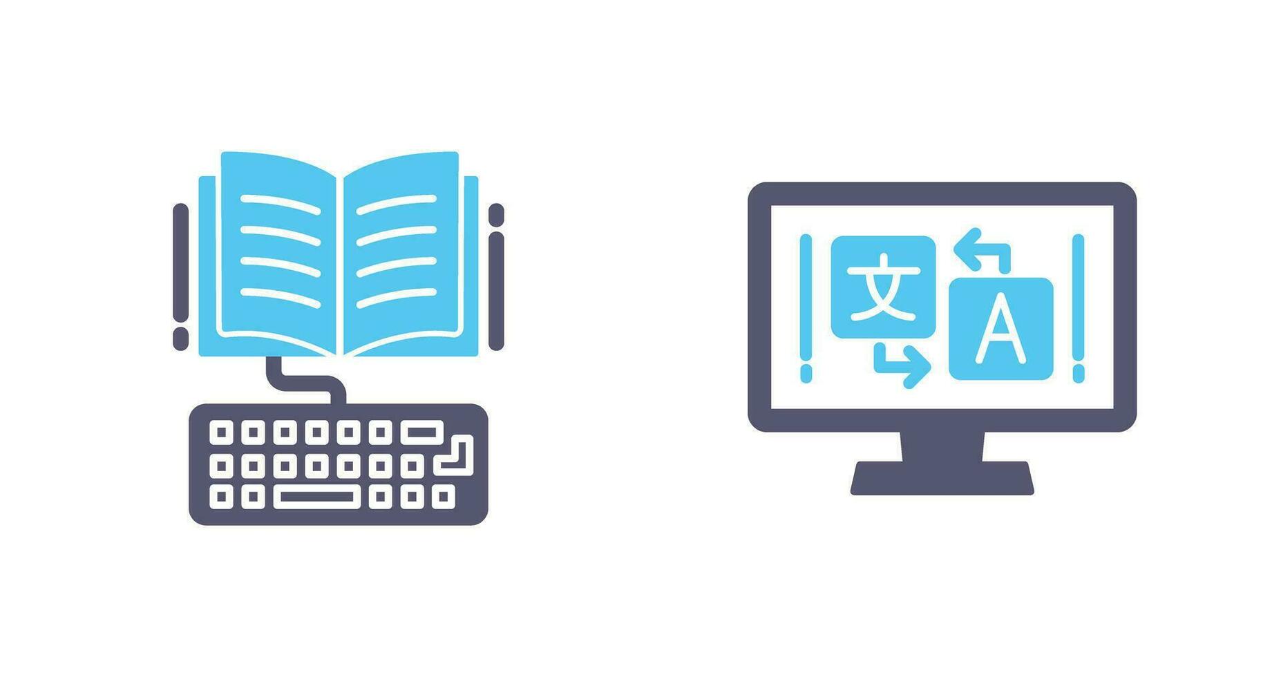 estudiar y idioma icono vector