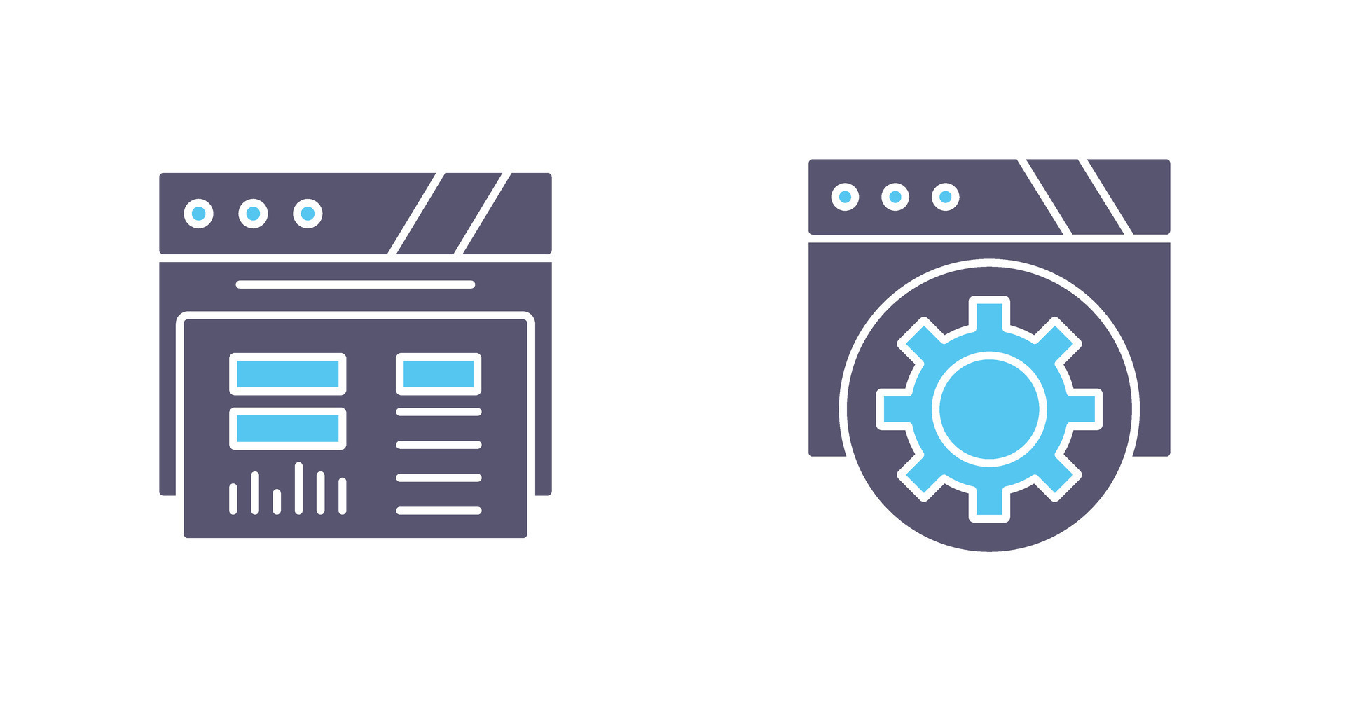 Dashboard and Browser Icon 32666929 Vector Art at Vecteezy