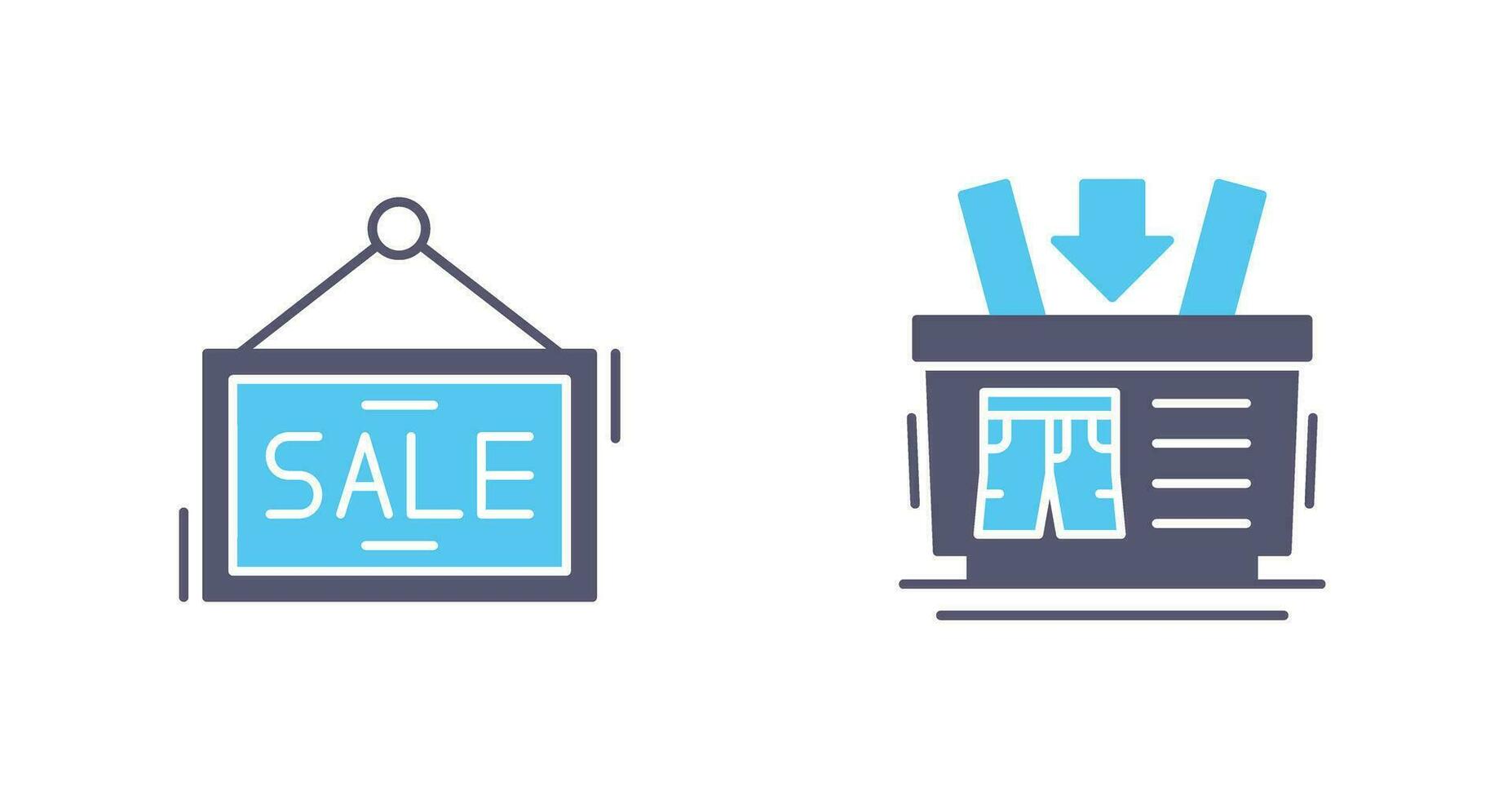 Shopping Basket and Super Sale Icon vector