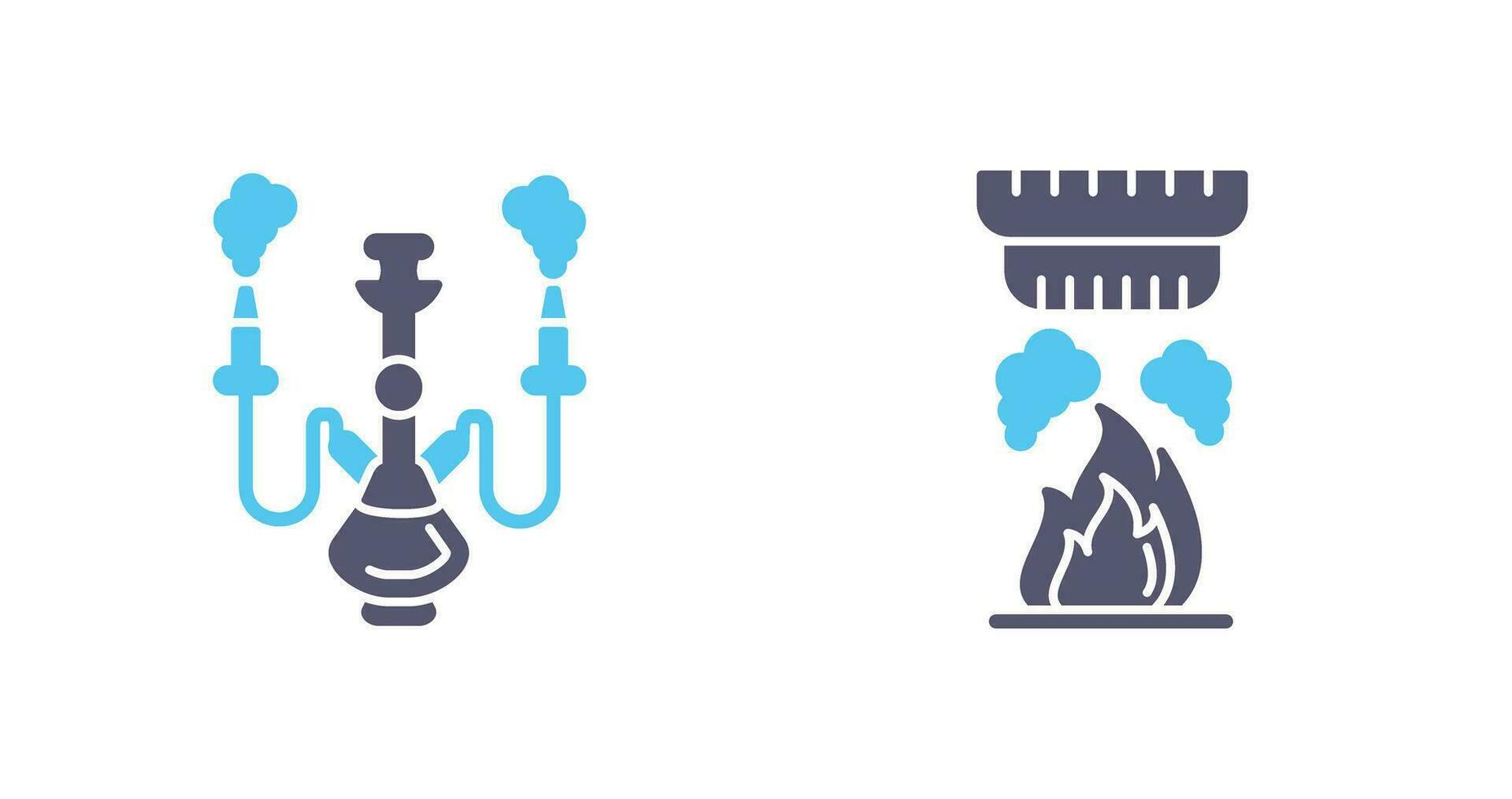Shisha and Smoke Detector Icon vector