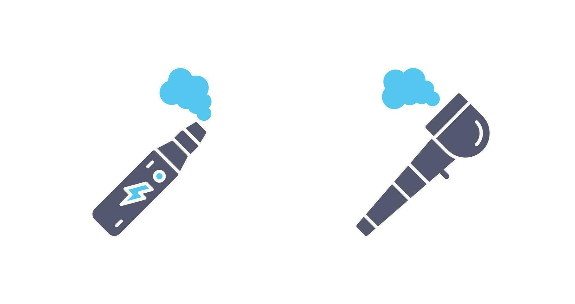 Electronic Cigarette and Pipe Of Peace Icon vector