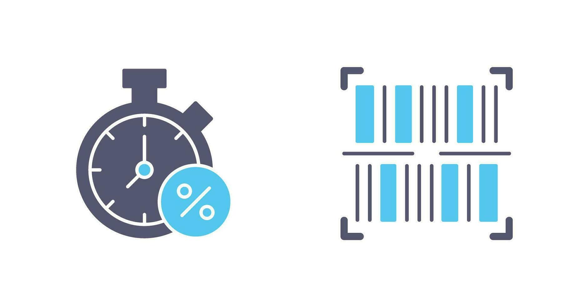 Timer and BarCode Icon vector