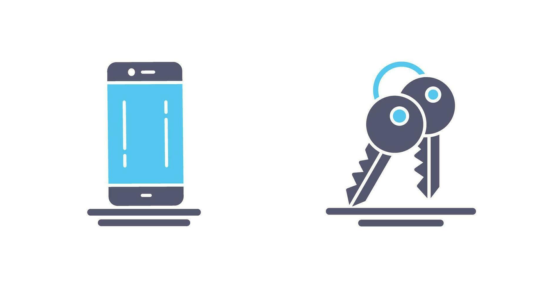 Mobile and key  Icon vector