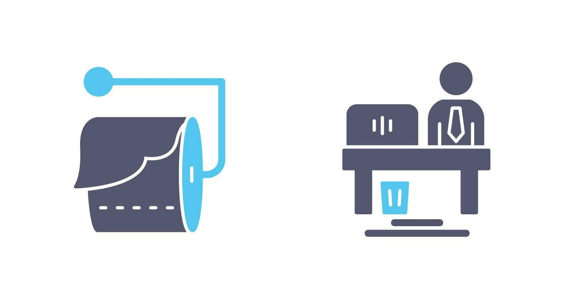 Tissue Roll and Worker Icon vector