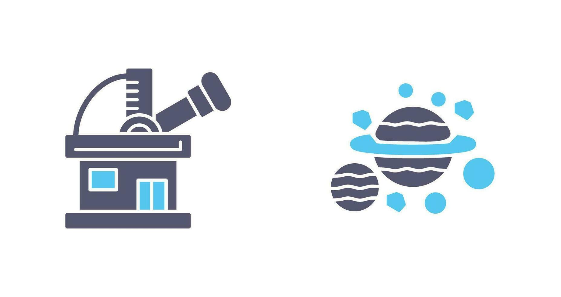 observatory and planets Icon vector