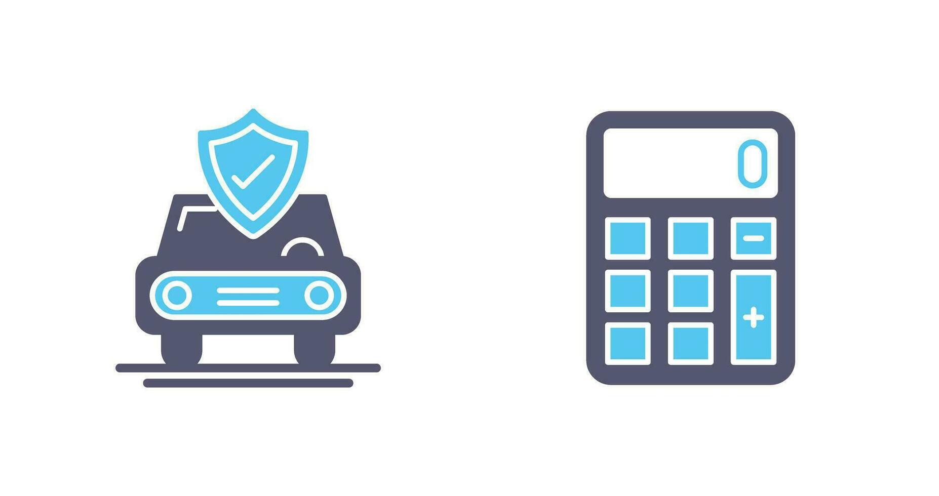 Car and Calculator Icon vector