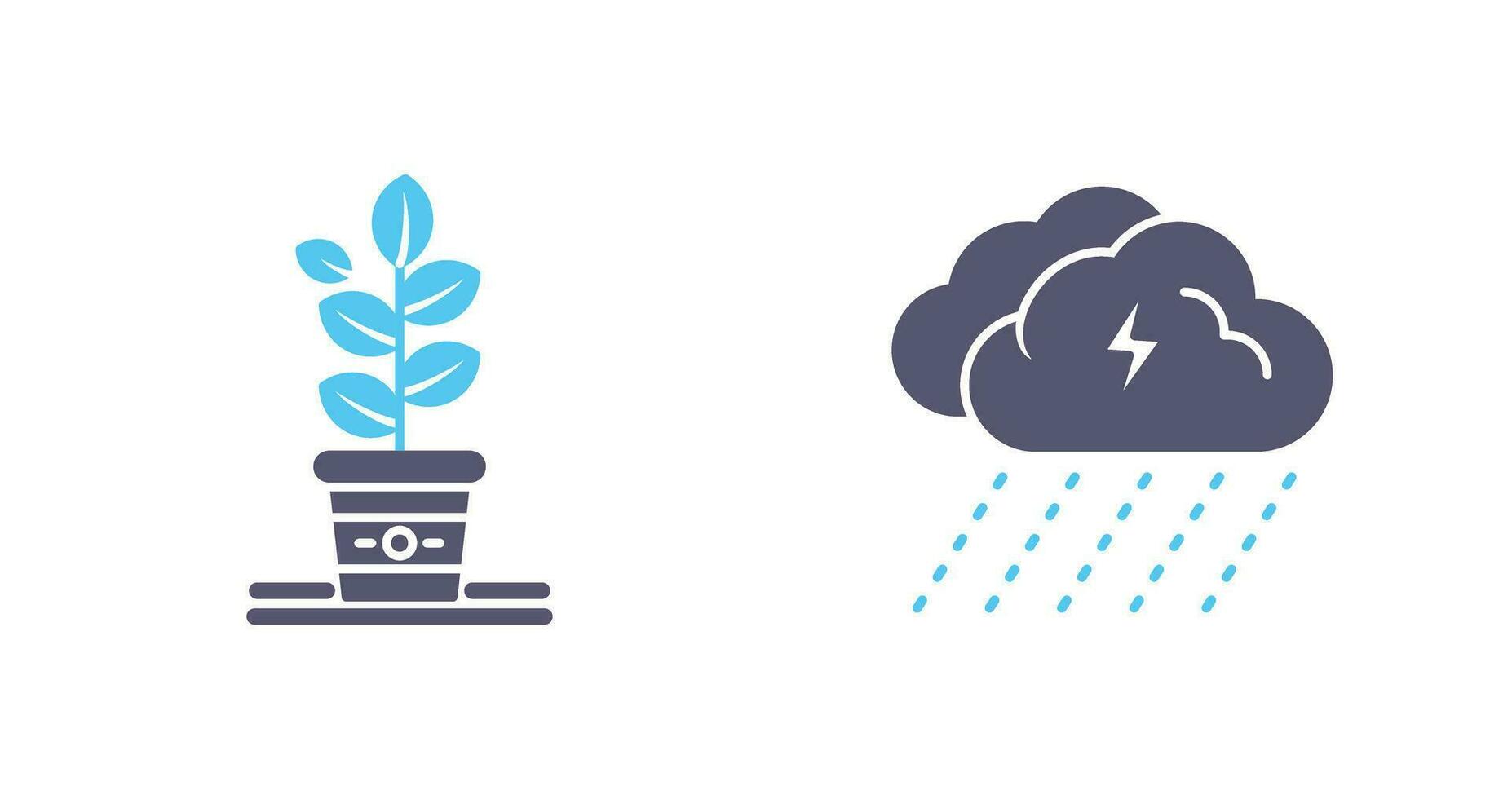 Planting and Rainy Day Icon vector