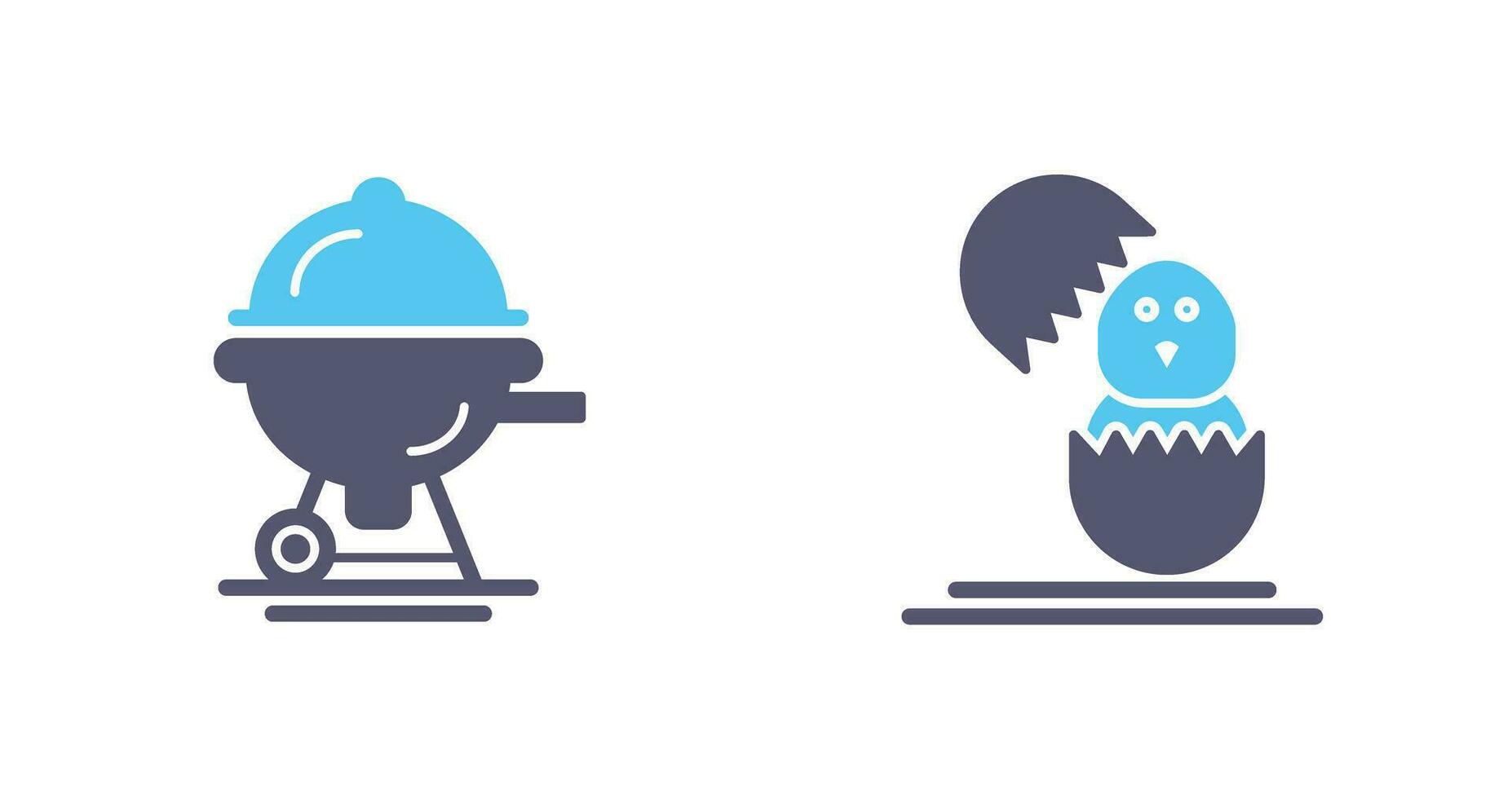 Barbecue and Chick Icon vector