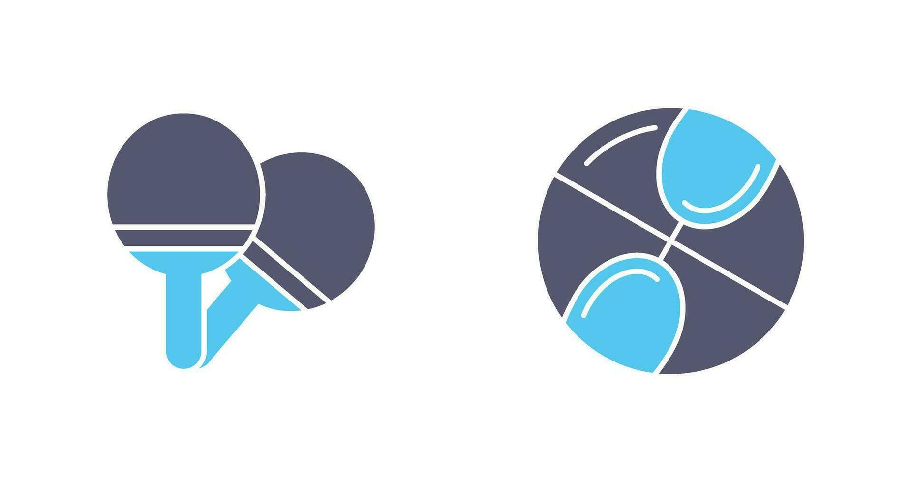 Ping Pong and Basketball Icon vector