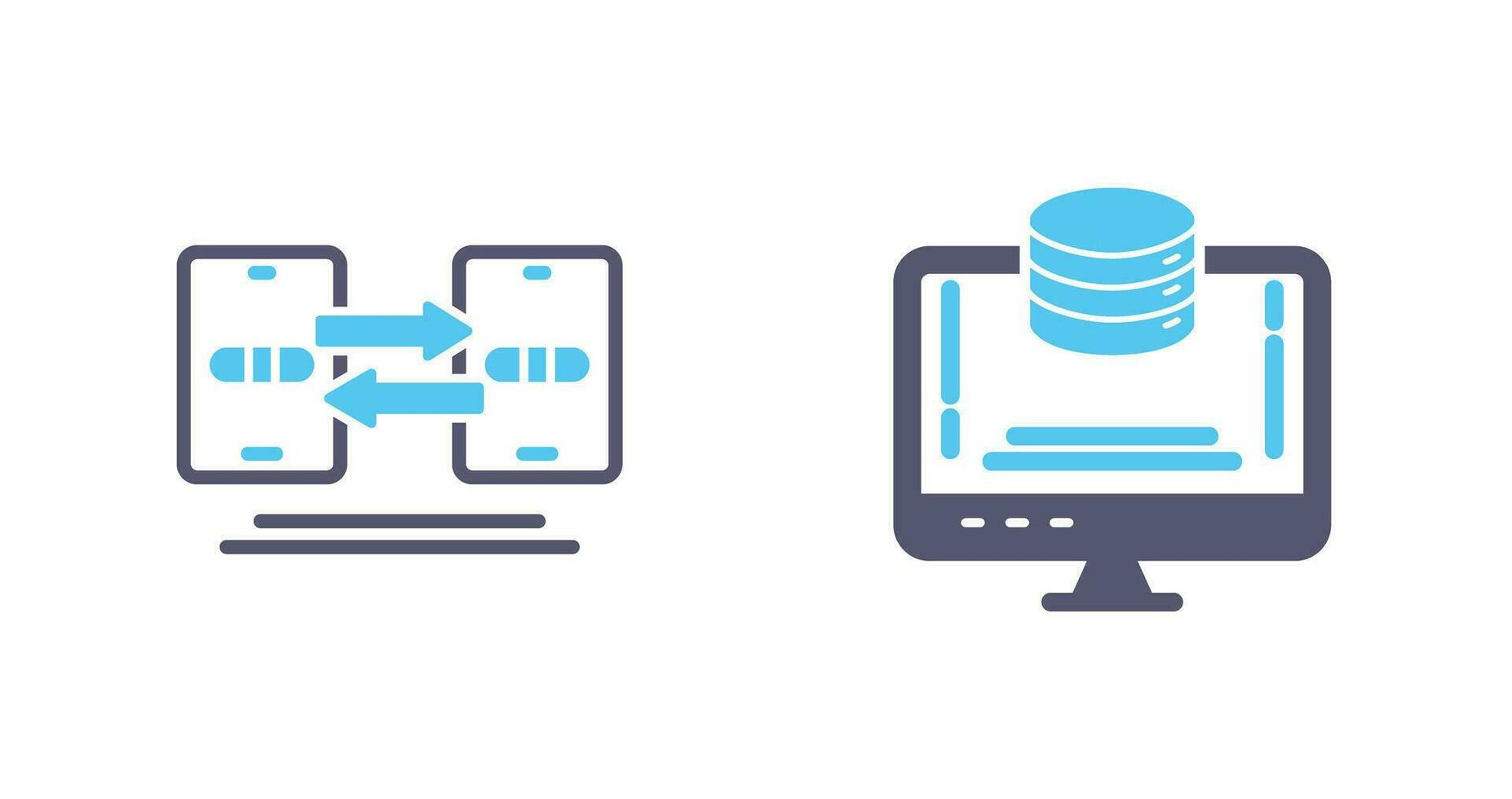 Data Synchronization and Data Storage Icon vector
