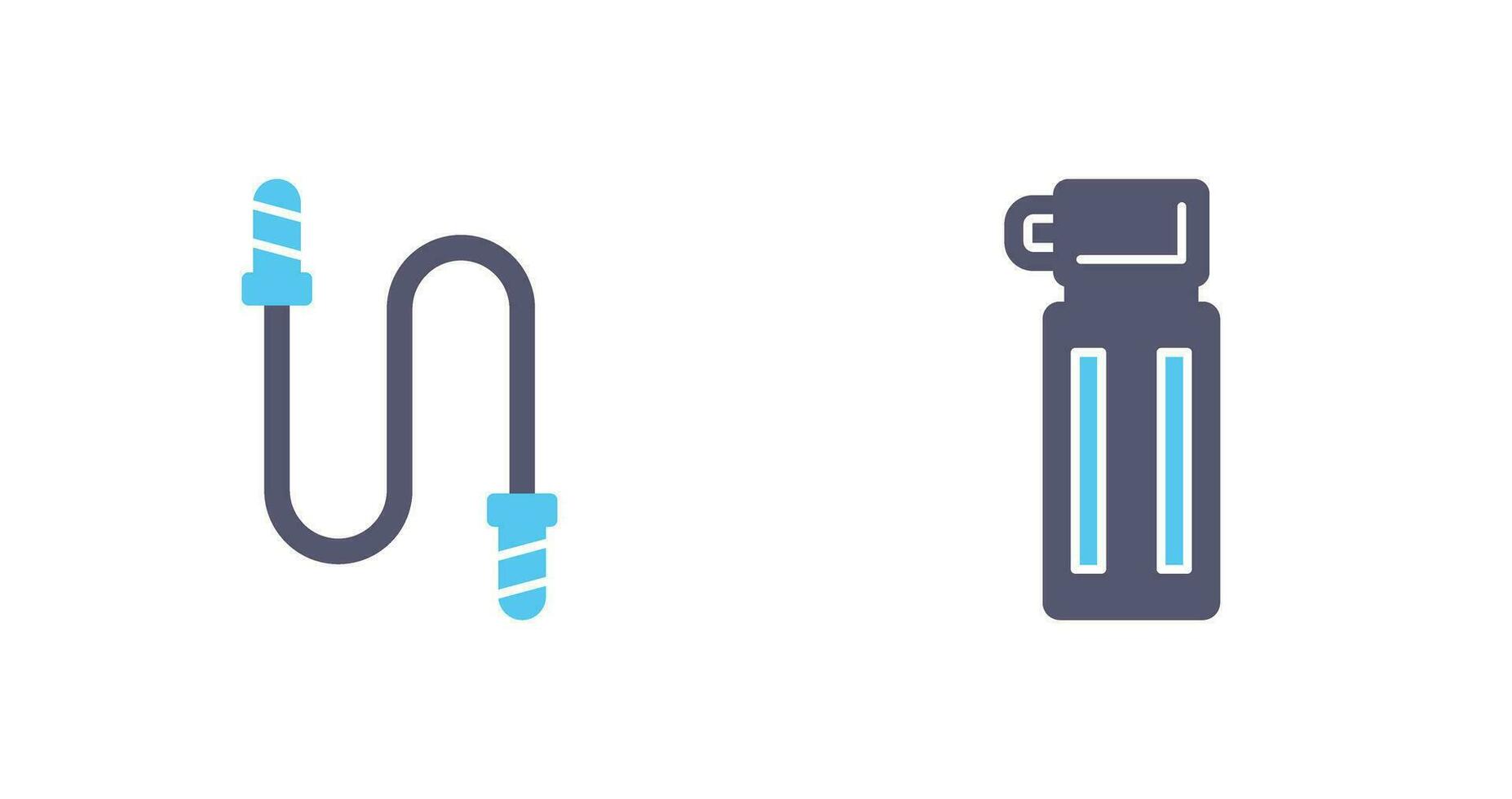 Jumping Rope and Thermos Icon vector