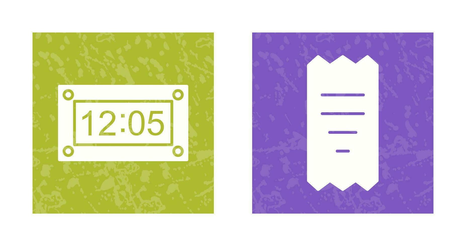 timer and receipt Icon vector