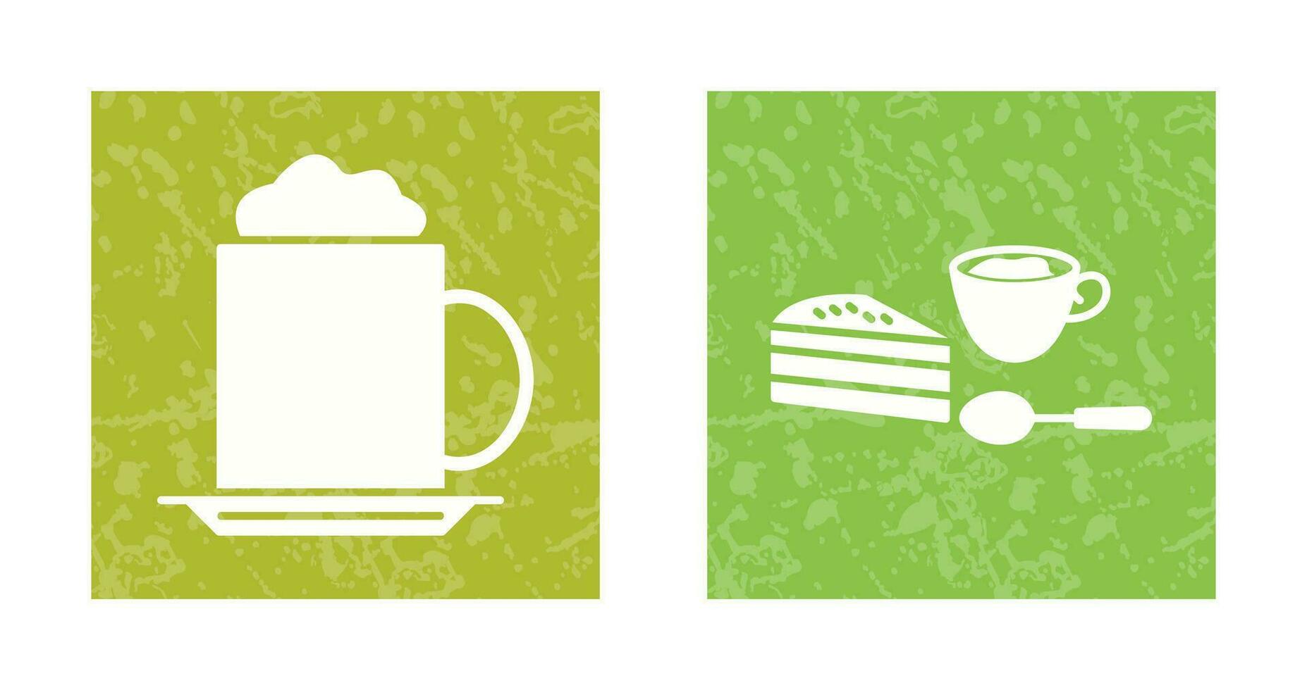 capuchino y café servido icono vector