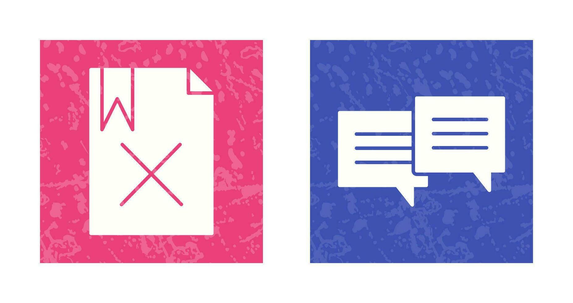 delete and two chat bubbles Icon vector