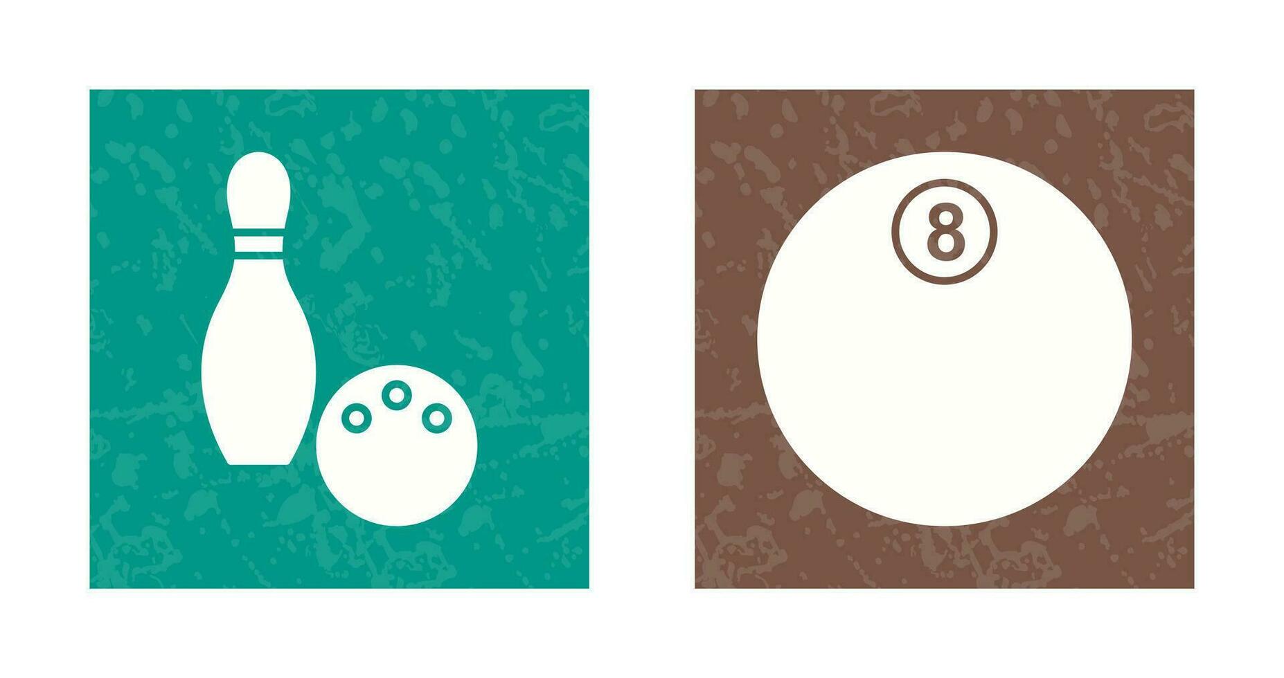 Bowling and Eight Ball Icon vector