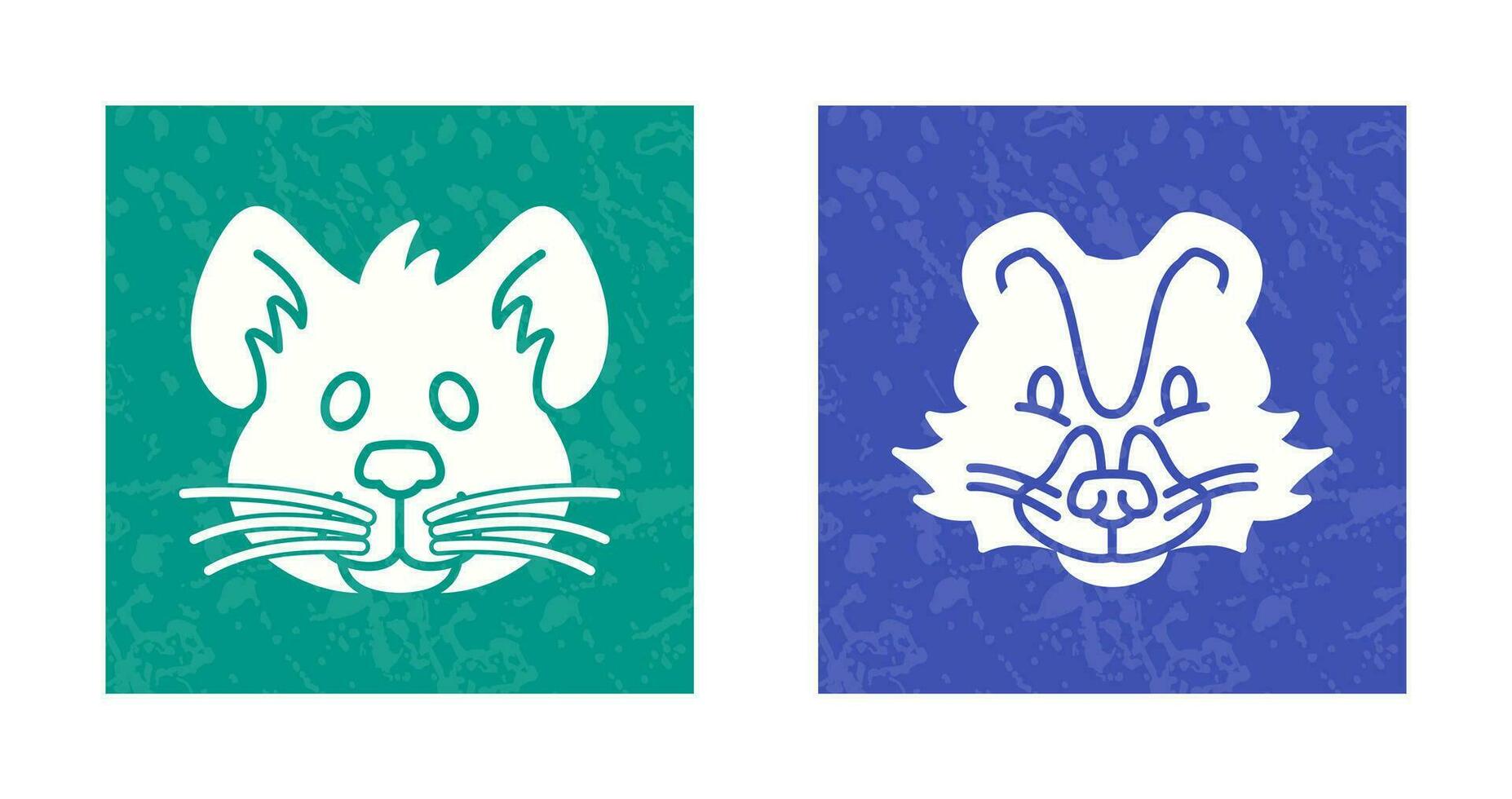 Mouse and Skunk Icon vector