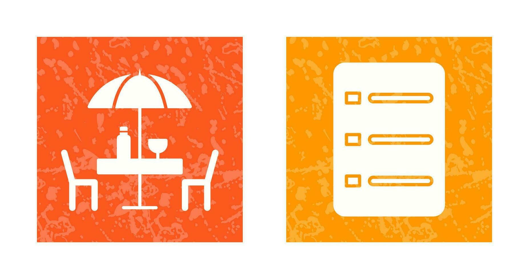 cafe table and menu Icon vector