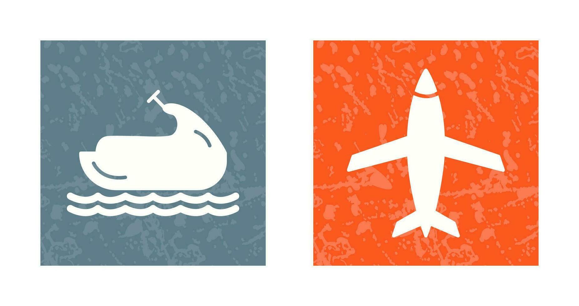 Jet Ski and Plane Icon vector