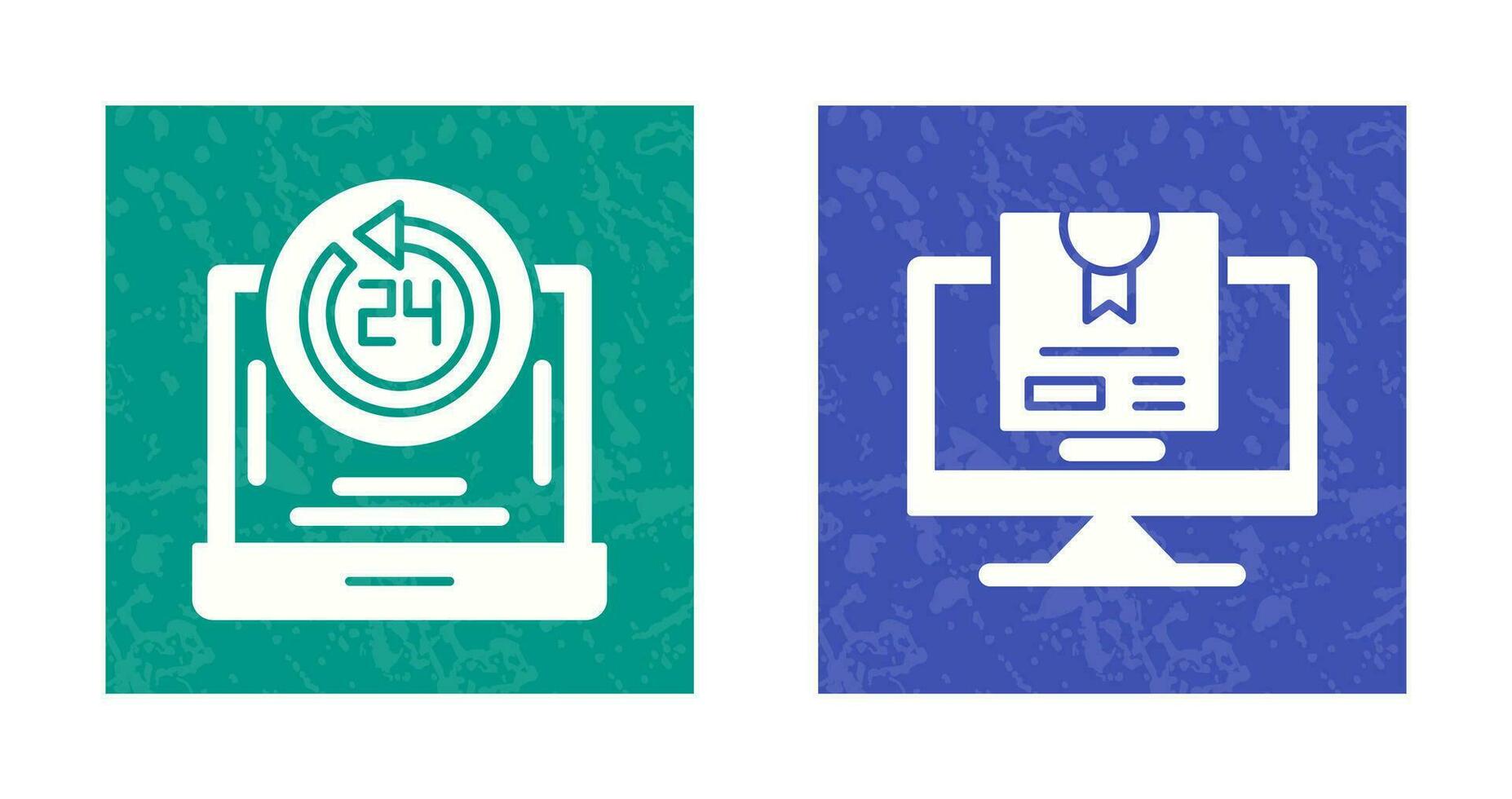 24h Support and New Lable Icon vector