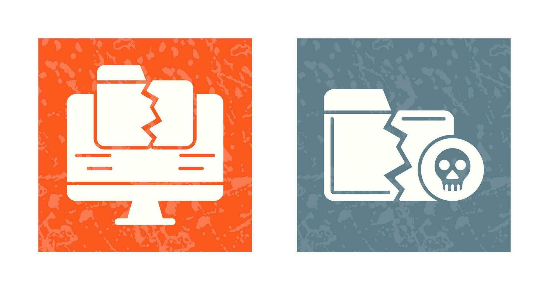 Data Loss and Infected Icon vector