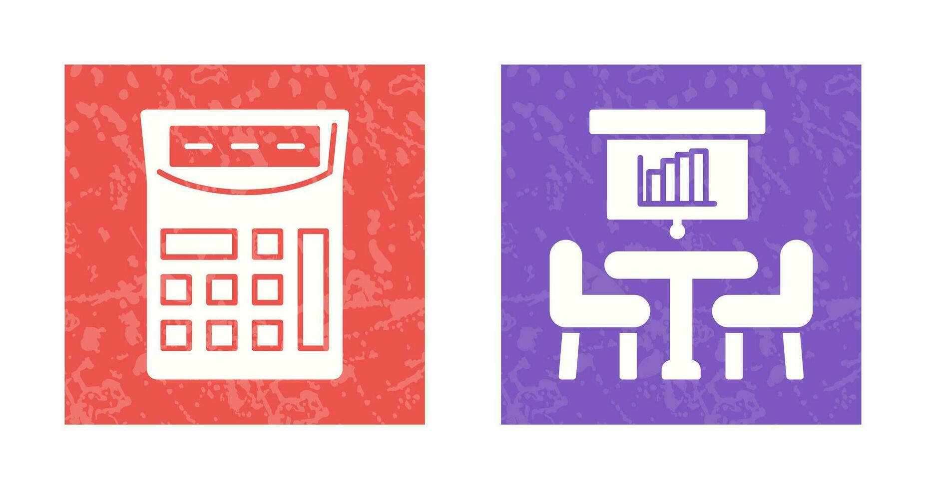 Calculator and meeting Icon vector