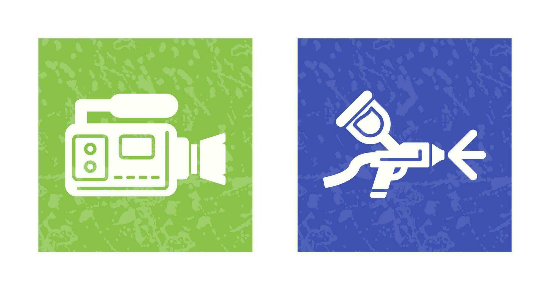 Airbrush and Video Camera Icon vector