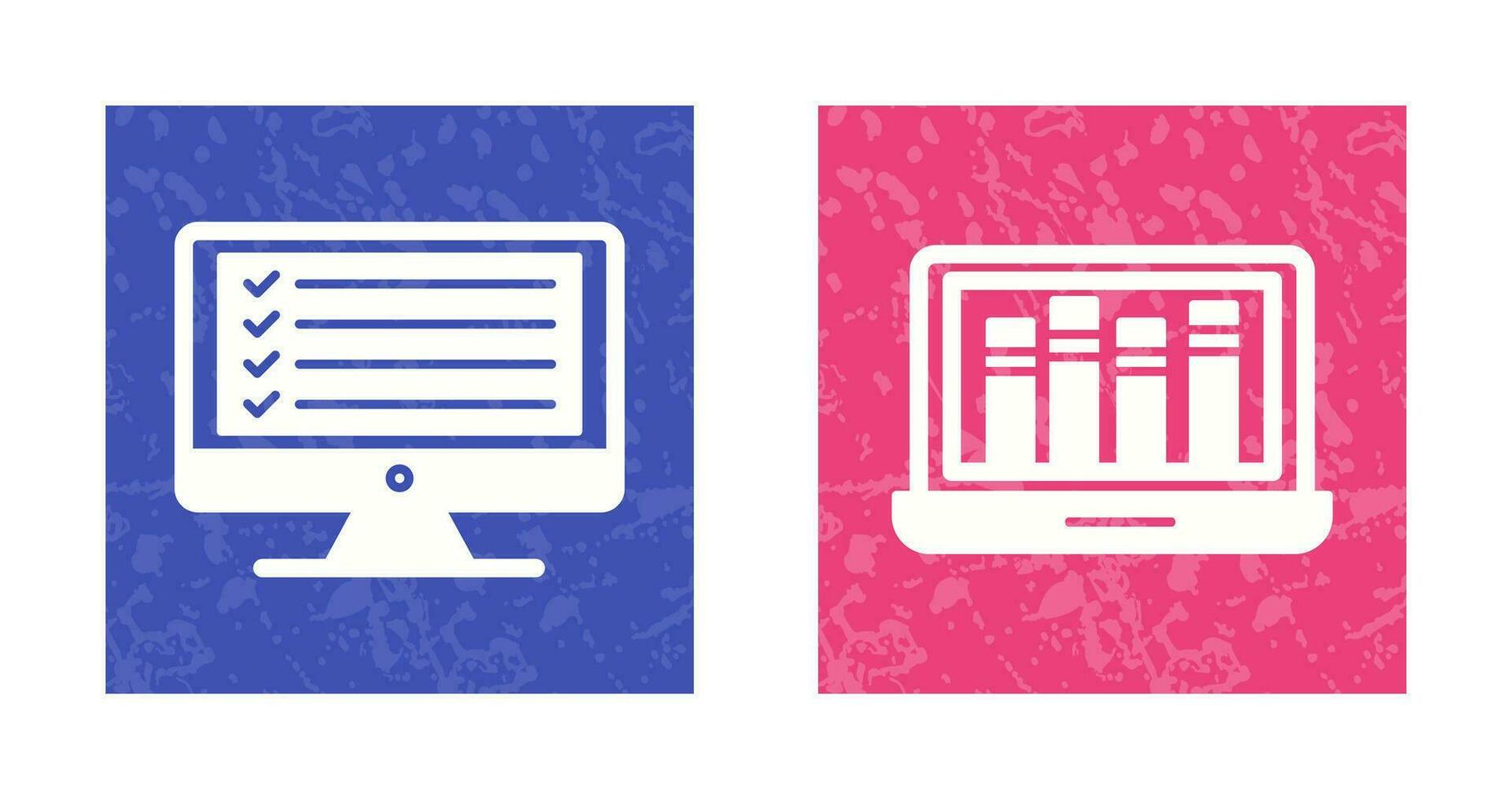 Online Checklist and Online Library Icon vector