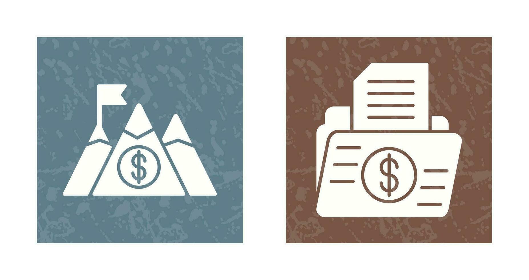 Mountain and Folder Icon vector