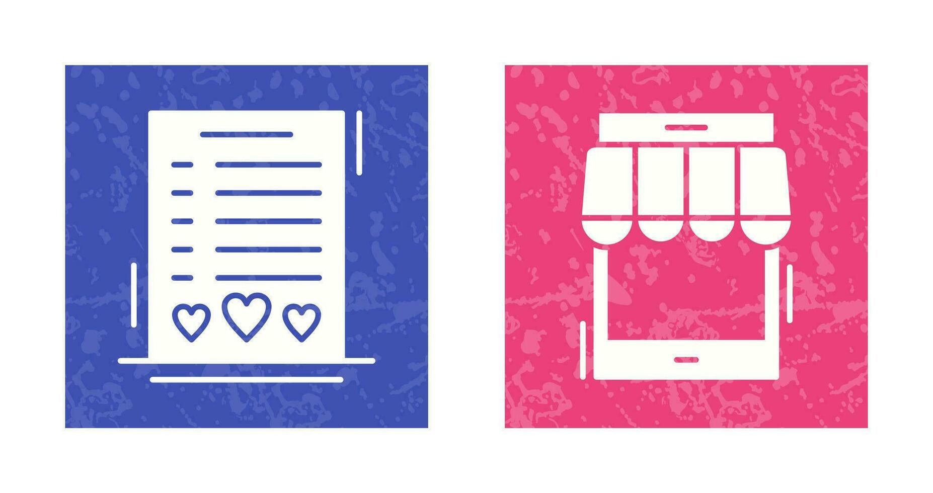 Wishlist and Online Shop Icon vector